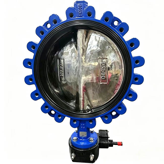 DN500 PN16 CF8M DISC NBR Seat Lugged Style Butterfly Valve with Gearbox