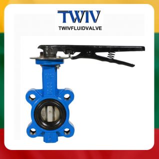 2 inch CI PN16/150LB wafer style butterfly valve handle