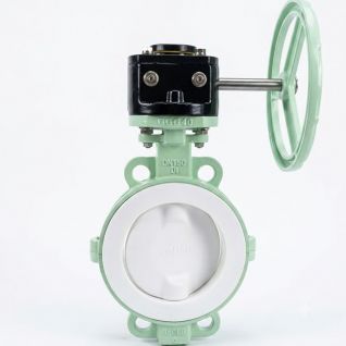 Industrial PFA Lined Butterfly Valve PTFE Seated Acid Resistant Valve for Industrial Applications