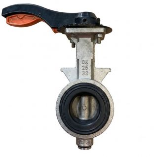 CF8M DN25 Hand Lever Operated Soft Seal Butterfly Valve for HVAC Systems
